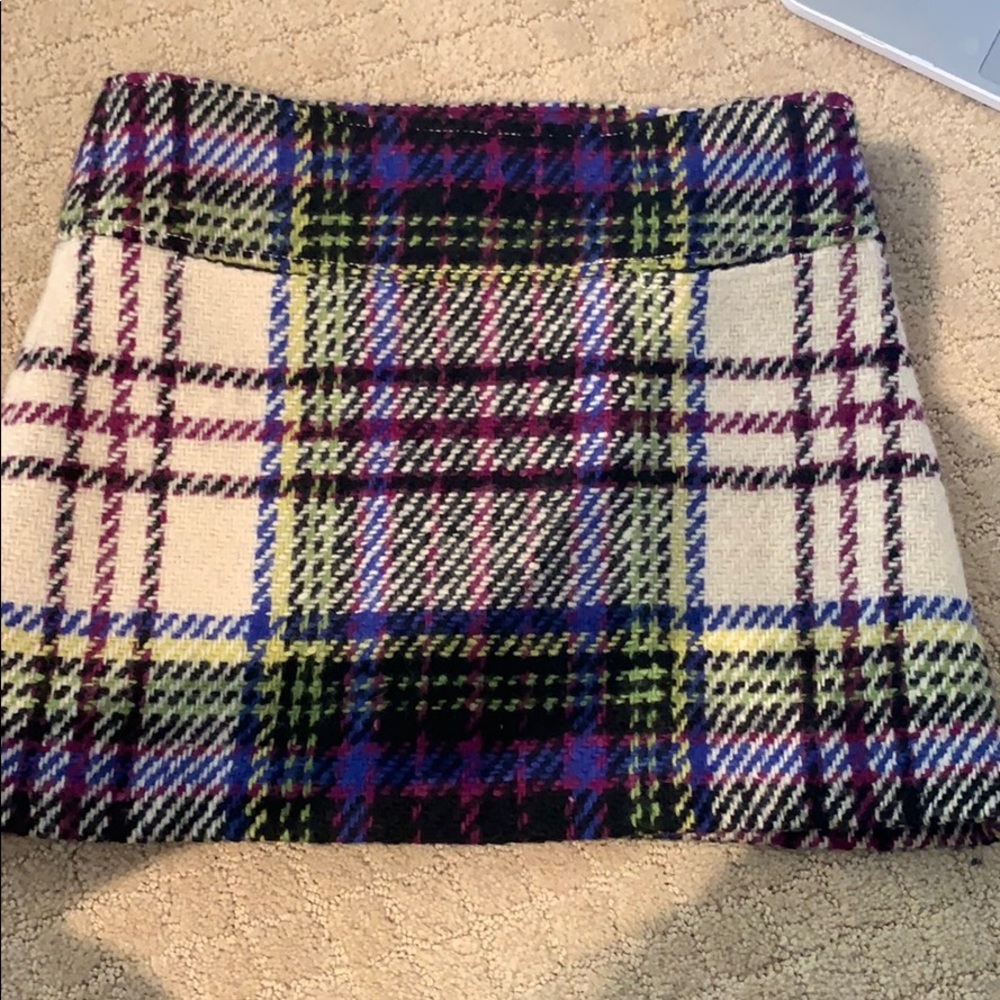 Burberry wool plaid mini skirt vintage